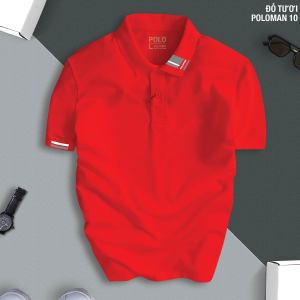 Áo Thun Polo Nam cổ bẻ POLOMAN basic vải Cá Sấu CVC cao cấp chuẩn form phong cách mới mẻ trẻ trung
