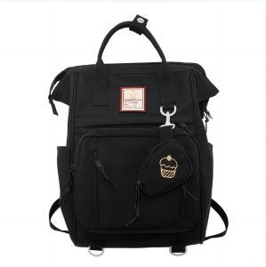 Onebear Retro Student Backpack Cute Shoulder Bags New Korean schoolgirl schoolbag nylon large capacity backpack Japanese aesthetic school bag