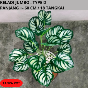 DAUN KELADI JUMBO DAUN ARTIFICIAL POT BUNGA PLASTIK DAUN PLASTIK DEKORASI RUMAH MURAH BAYAR DI TEMPAT