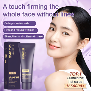 💖75g Large Capacity💖Golden Snake Oil Cream Universal Face and Neck Wrinkle Lightening and Hydrating Cream Forehead Wrinkles Nasolabial Folds Firming and Anti-Aging