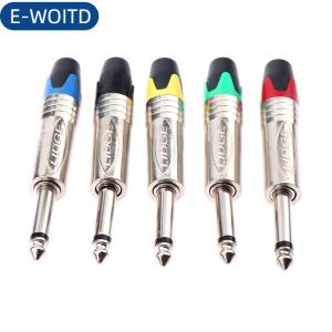 E-WOITD 6.35mm âm thanh cắm câm cắm kết nối jack mono lắp ráp Microphone Conector với chức năng tắt tiếng