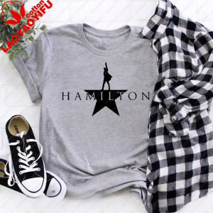 [Local Stock] HBESTY  Golden Alexander Hamilton T-Shirt Broadway Musical Hamilton Shirt Rise Up Tee Gift for Fans Hipster Tops Musical Gift Harajuku