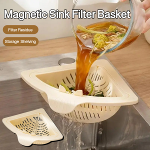 Magnetic Kitchen Sink Strainer Drain Basket Waste Food Separator Leftovers Vegetable Washing Basin Water Drain Basket