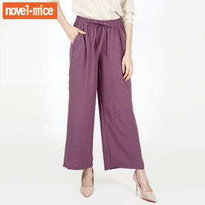 Celana Crinkle Wanita | Bawahan Wanita Panjang Motif Polos | Purple | Novel Mice Outlet