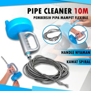 SOPO NGIRO  10 Meter Pembersih Pipa Mampet Gulung – Pipe Cleaner Kawat Spiral Pembersih Saluran Air Mampet Kawat Anti Sumbat
