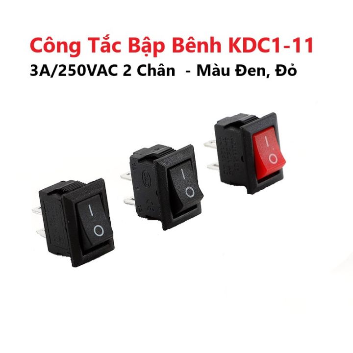 Công Tắc Bập Bênh KDC1-11 3A/250VAC 2 Chân - Kích Thước 8.5*13.5mm ...