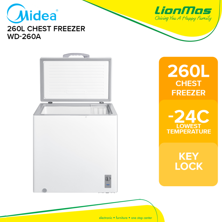 Midea 260l Chest Freezer Wd 260wa Lazada 0740