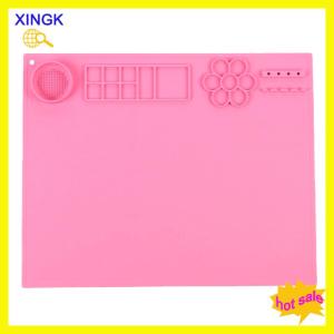 XINGK Silicone sơn mat lớn Silicone nghệ thuật mat nghệ thuật mat với cốc dễ dàng làm sạch bảo vệ bề mặt hoàn hảo. Cho sơn màu sắc