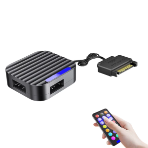 Compactly 5V 3pin argb HUB với builts trong chế độ chiếu sáng và nút điều khiển cho tùy chỉnh PC argb hiệu ứng với từ xa