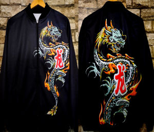 Jaket Sukajan Printing Artikel Naga