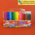 Kid Art Vented Fine line Colored Marker 24 colors in PVC Bag stationery office school supplies. 