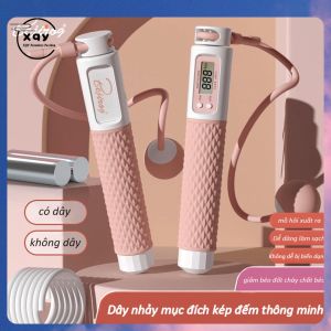 Dây nhảy giảm cân đốt mỡ bụng lõi thép đàn hồi có tạ 2.9m tập thể dục gym muay thái tại nhà fashion86_store