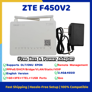 Used F450 V2 (Small Case) EPON WiFi ModemPPPOE Bridge RemoteEnglish FirmwareAdapter&Box Included