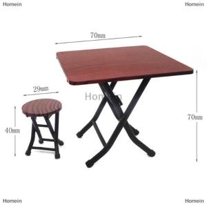 [COD] Homein 1:12 Dollhouse mini furniture folding table and chair set with 4 stool models