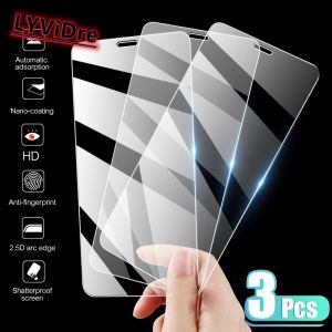 LYViDre 3Pcs Full Cover Tempered Glass On the For iPhone 11 12 13 Pro Max 7 8 6 6s Plus X Screen Protector On iPhone X XR XS MAX SE 11 12 13 Pro Glass