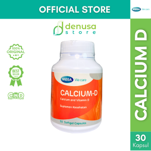 MEGA We Care Calcium D 30 Softgel | Suplemen Kalsium & Vitamin D3 Tulang Sehat Resmi