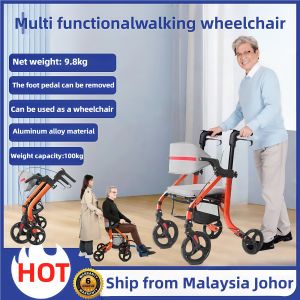 Multi functional manual wheelchair walker folding rehabilitation fall prevention manual wheelchair