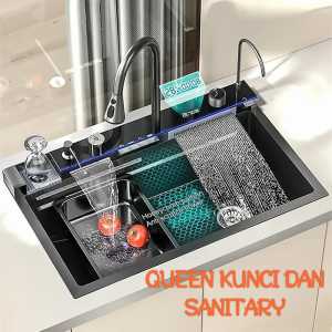 Sink Piano Viral 7545 komplit set LED indikator suhu