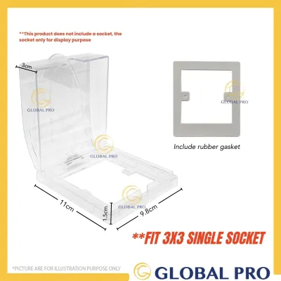 Waterproof Switch Socket Cover Bathroom Plug Socket Cover Switch Cover Plug Suis Cover Dust Cover Suis Lampu Toilet
