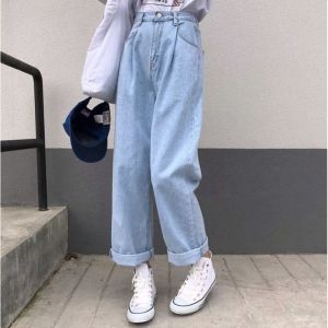 Celana Kulot Highwaist Kulot Jeans Wanita Loose Celana Jeans Panjang Wanita