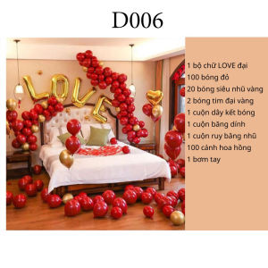 Set Bóng Trang Trí Phòng Cưới Bóng Bay Trang Trí Phòng Cưới [TẶNG 100 CÁNH HOA HỒNG LỤA]