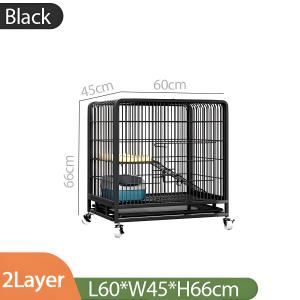 Cat Cage 2/3/4 Layers Cat Cage Heavy Duty Square Tube with Wheels Large Platform Cat House Sturdy Villa Cat Cage