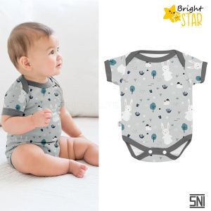 Jumpsuit Bayi Jumper Bayi BRIGHT STAR Baju Bayi Perempuan Laki Laki BCS-178 Jumper Bayi Baru Lahir 3-6 Bulan Jumper Jumpsuit Jumsuit Setelan Set Baju Bayi Baby Perempuan Laki Laki