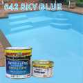 642 SKY BLUE SWIMMING POOL EPOXY PAINT /Heavy Duty • 2-Part Epoxy Acrylic Waterproof Coating • Kolam Renang. 
