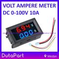 Dual Digital VoltMeter AmpereMeter DC 0V - 100V 10A Volt Ampere Meter. 