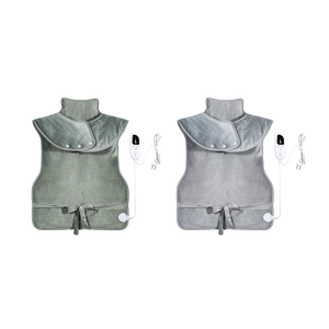 Soft Plush Heating Pad With Adjustable Temperature Safety Heating Shawl Shoulder Wrap For Indoor Outdoor Quick Warmth