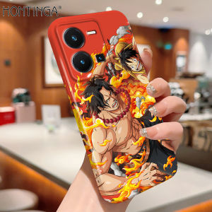 Hontinga All-inclusive Film Casing For VIVO V27 Pro 5G Y02 Y02A Y02T Y02S Y16 Y35 Case Korean film Phone Case Cute Cartoon Anime Luffy Back Casing Hard Cases Shockproof Shell Full Cover Casing For Girls