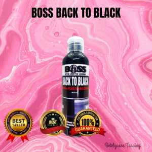 NEW BOSS BACK TO BLACK PLASTIC TRIM POLISH RESTORER 100ML | Best Plastic Trim Polish Restorer | All Purpose Coating Agent Trim And Plastic Restorer Agent | Armor Wax For  | Effective Black Plastic Restorer For Cars And Motors |