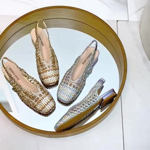 Trendin Fashion Women Braided Pointed Toe Slingback Fashion Flat Bottom Elastic Backstrap Sandals