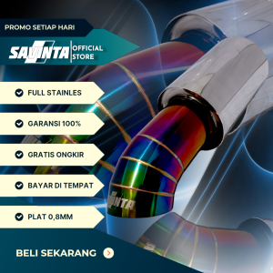 Savinta Knalpot Mobil CONCHv3 Full Stainles 08mm Ngebas Kering Gahar
