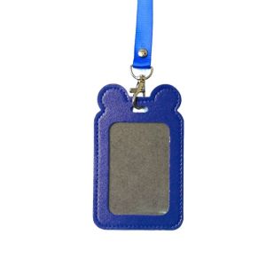 CUTE DIY Cat ID Card Holder Cartoon PU Leather Work Card Case Portable Badge Holder Badge Holder /Children