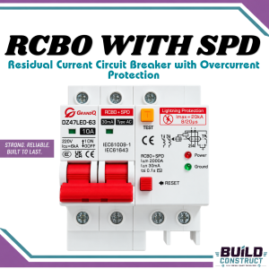 RCBO MCB Main Switch Residual Current Circuit Breaker with SPD Surge Protective 10A 16A 20A 25A 32A 40A 50A 63A| Build Construct