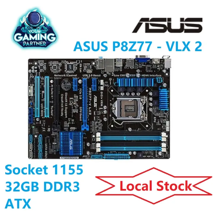 ( Refurbished ) ASUS P8Z77 V LX2 Computer Motherboard LGA 1155 DDR3 For Intel Z77 P8Z77 Desktop Mainboard SATA II PCI E X16 Used