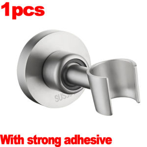 Strong Adhesive 360° 304 Stainless Steel Gel Mounted with Screws Shower Head Holder Adjustable Bathroom Accessories Bracket
