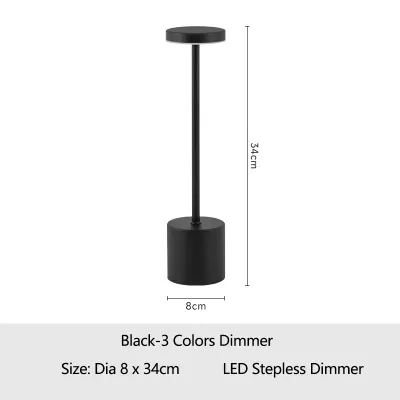Arkady Cordless Table Lamp Rechargeable 5000mAh Battery Powered Table Light 3 Color Stepless Dimming Up to 20 Hours Usage Portable LED Desk Lamp for Restaurant/Bedroom/Bars/Home Patio Outdoor gift ideas christmas