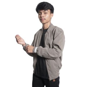 Jaket Bomber Pri Wanita - Jaket Suede Premium Murah Lokal Motor Pria Wanita - Jaket Bomber Suede Brand Bapin Ukuran Jumbo Hitam M - 5XL