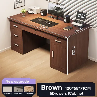 Office Desk Morden Computer Table with Drawer Computer Desk Home Study Table Work Desk Computer Table With Lock