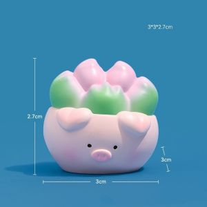 Desktop Potted Plant Resin Crafts Ornament Simulation Cute Plant Home Office Desk Decor Artificial Bonsai