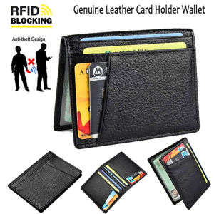 Ultra Slim Pocket Bifold Men Wallet With 8 Card Slots Minimalist Travel Wallet Flip ID Window Slots for Driver License ID Cards Business Wallet Slim