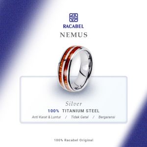 Racabel Nemus Ring - Cincin Pria Titanium Elegan Anti Karat Asli