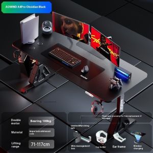 Computer Table Dual Motors Office Table Inligent Solid Wood Computer Desk Lifting Desk Double Adjustable Desk
