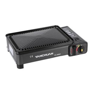 YANCHUAN Portable Propane Gas Grill 3000W Stainless Steel Non-Stick Korean Style Outdoor Stove with Suitcase