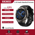 SKMEI DM56 Smartwatch GPS Map | 1.43 Amoled | 5ATM Waterproof | Compass | Altitude Air Pressure Jam Tangan Pria Sports Watch. 