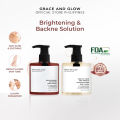 Grace and Glow Brightening Solution + English Pear and Freesia Anti Acne Solution Body Wash. 