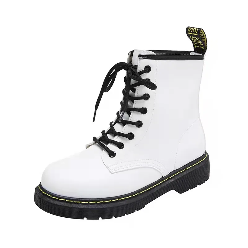 Womens black sale and white boots