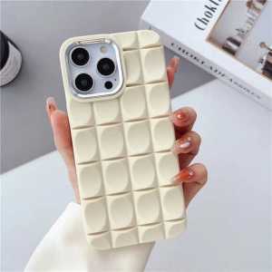 CASE FOR VIVO Y12 Y15 Y17 Y12i Y16 Y20 Y20S Y12S REDMI NOTE 10 4G 10S M5S 10PRO 11 11S 11PRO 12PRO 4G REALME C51 C53 C55 CASING LATTICE CUBIC MOTIF CUBE CHOCOLATE